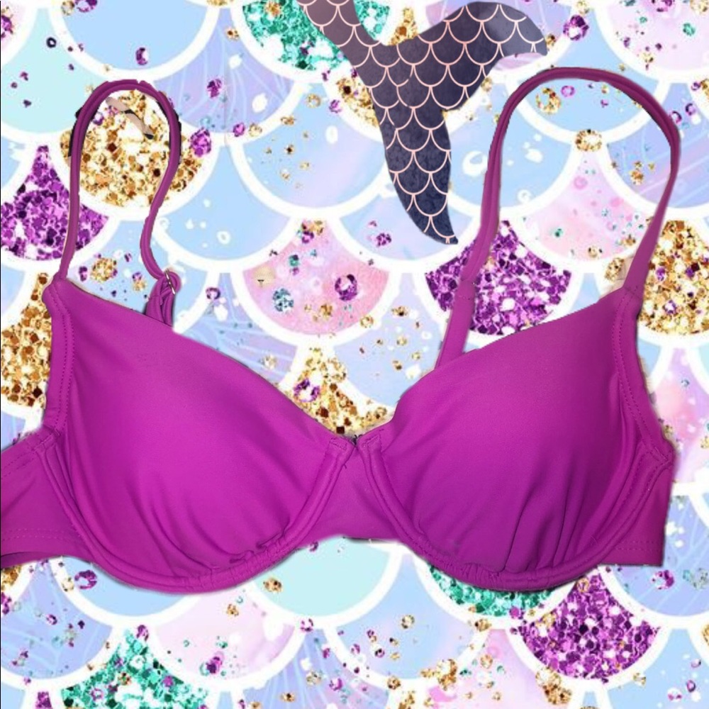 Vibrant purple swim suit top